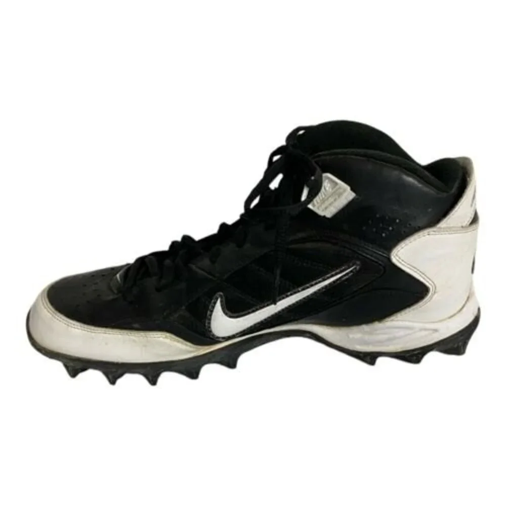 Nike Mens Land Shark Mid Black/White Cleat 318728-018 Size 11